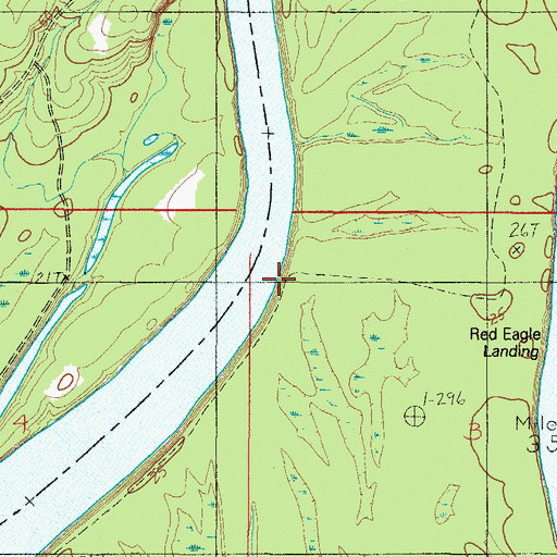 Topographic Map of Wilson Landing (historical), AL
