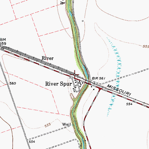 Topographic Map of River Spur, TX