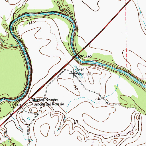 Topographic Map of River Windmill, TX