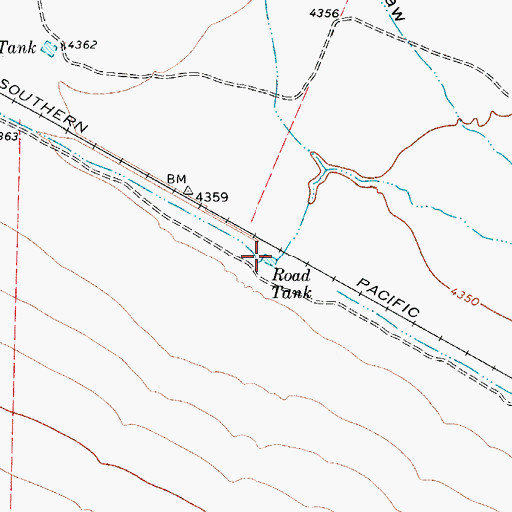 Topographic Map of Road Tank, TX