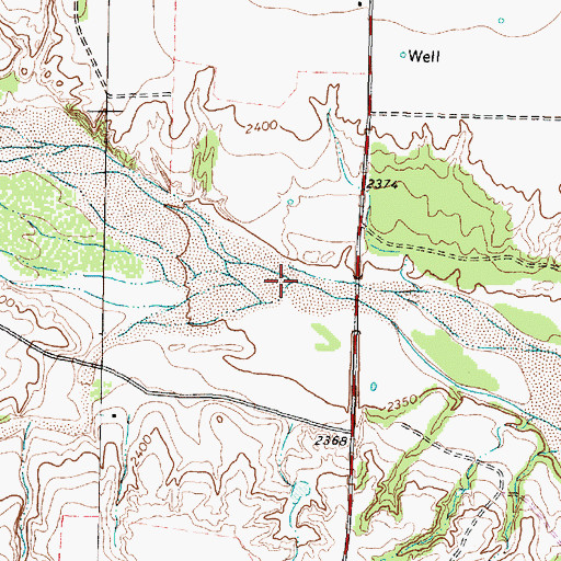 Topographic Map of Roberts Creek, TX