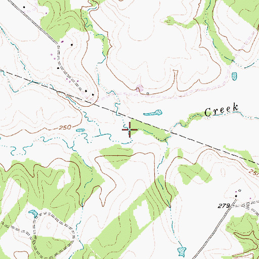 Topographic Map of Robertson Branch, TX