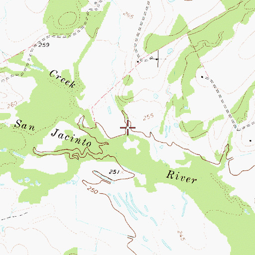 Topographic Map of Robinson Branch, TX
