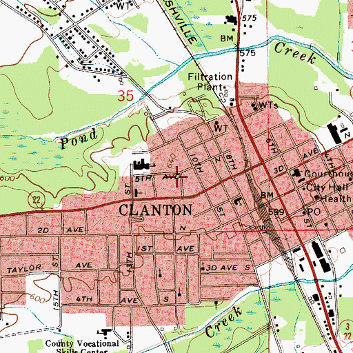 Topographic Map of Central Alabama Hospital (historical), AL