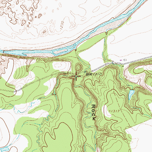 Topographic Map of Rock Canyon, TX