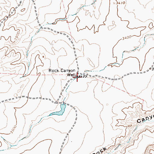 Topographic Map of Rock Canyon Well, TX