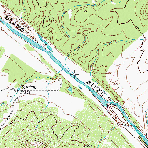 Topographic Map of Rock Creek, TX