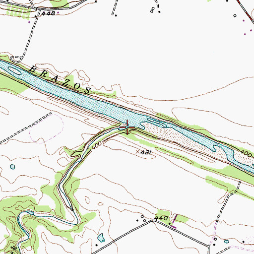 Topographic Map of Rock Creek, TX