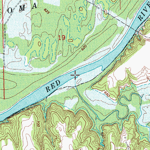 Topographic Map of Rock Creek, TX
