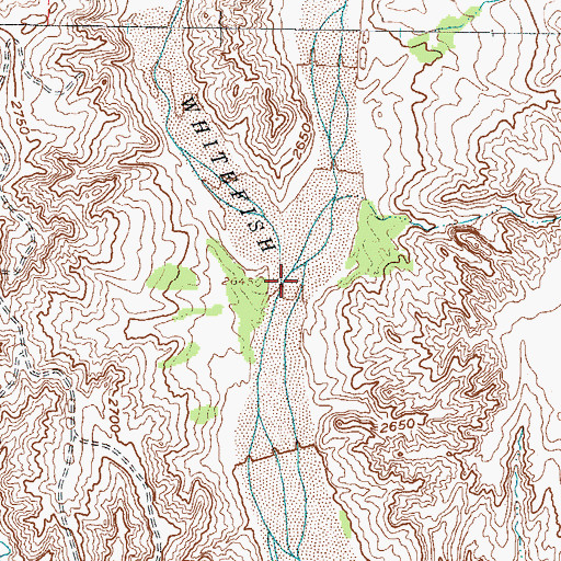 Topographic Map of Rock Creek, TX