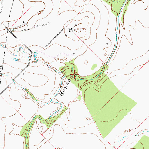 Topographic Map of Rock Hollow, TX