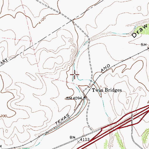 Topographic Map of Rock House Canyon, TX