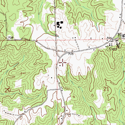 Topographic Map of Chilton County Industrial School (historical), AL