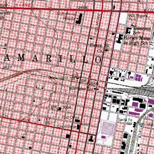 Topographic Map of Rock Island Station, TX