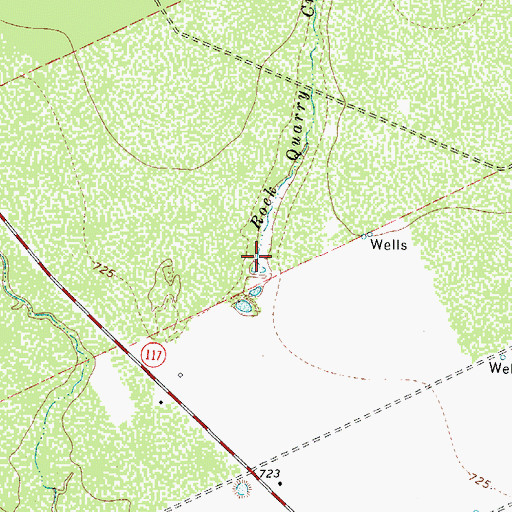 Topographic Map of Rock Quarry Creek, TX