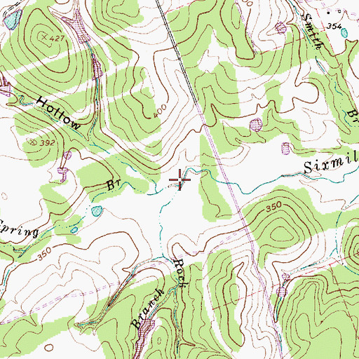 Topographic Map of Rock Spring Branch, TX