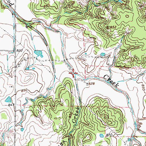 Topographic Map of Rock Springs Creek, TX