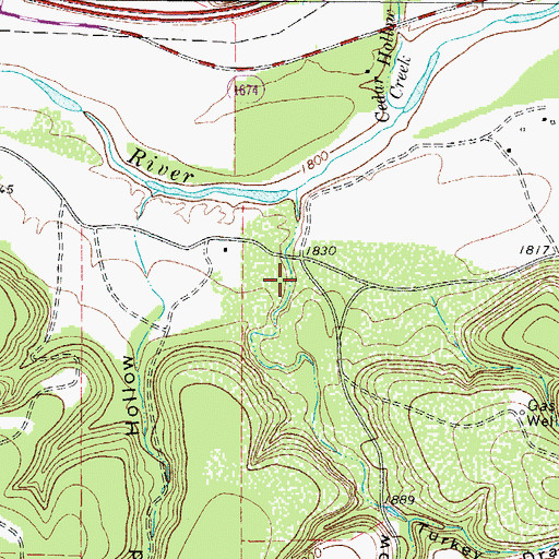 Topographic Map of Rock Springs Hollow, TX