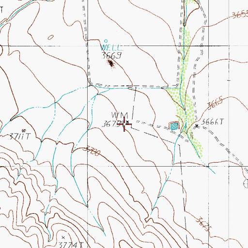 Topographic Map of Rock Tank Windmill, TX