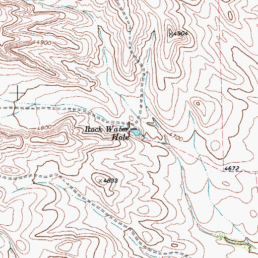 Topographic Map of Rock Water Hole, TX