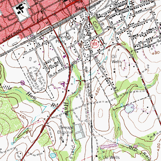 Topographic Map of Rockdale Branch, TX