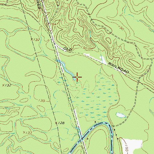 Topographic Map of Rockfounder Branch, TX