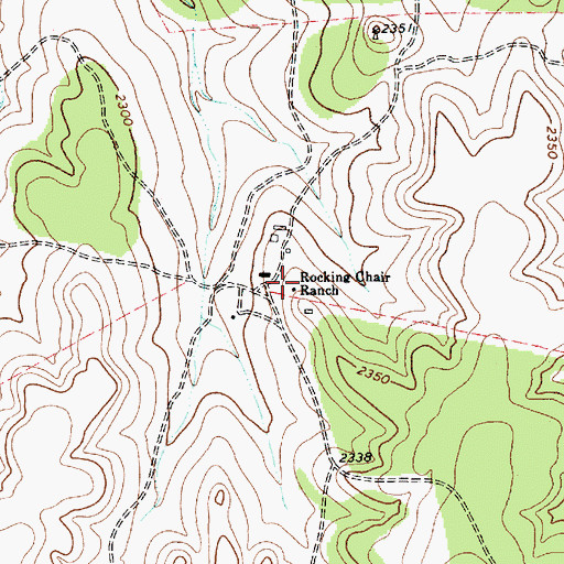 Topographic Map of Rocking Chair Ranch, TX