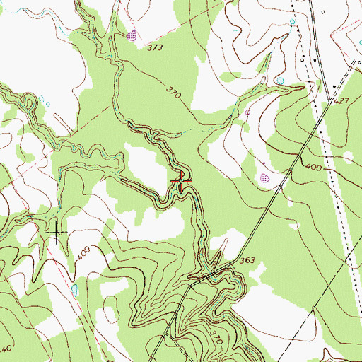 Topographic Map of Rocky Branch, TX