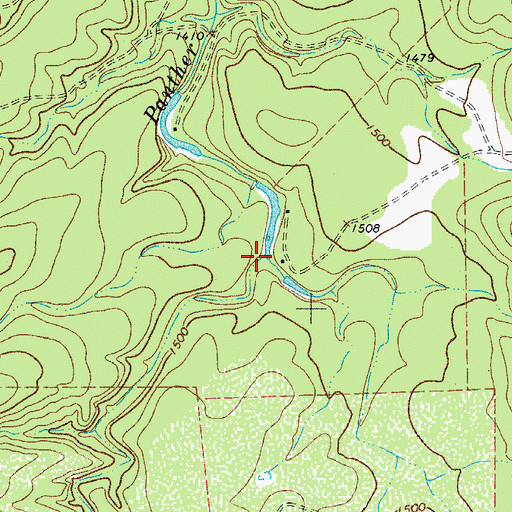 Topographic Map of Rocky Creek, TX