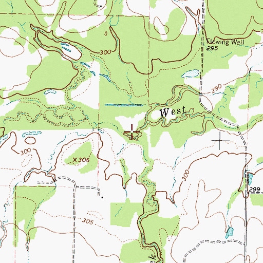 Topographic Map of Rocky Creek, TX