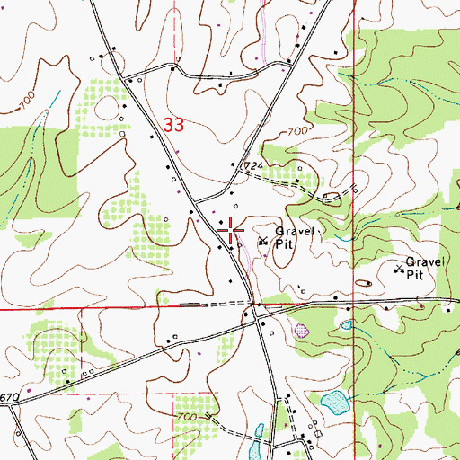 Topographic Map of Collins Chapel School (historical), AL