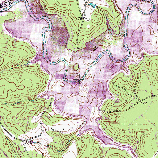 Topographic Map of Rocky Creek, TX