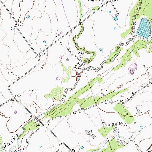 Topographic Map of Rocky Creek, TX