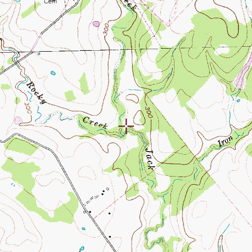 Topographic Map of Rocky Creek, TX