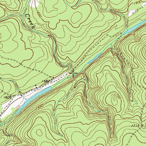 Topographic Map of Rocky Creek, TX