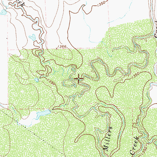 Topographic Map of Rocky Creek, TX