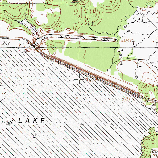 Topographic Map of Rocky Ford Creek, TX