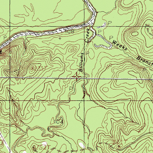 Topographic Map of Rocky Hole Branch, TX