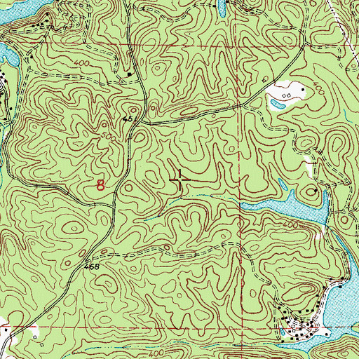 Topographic Map of Enid (historical), AL