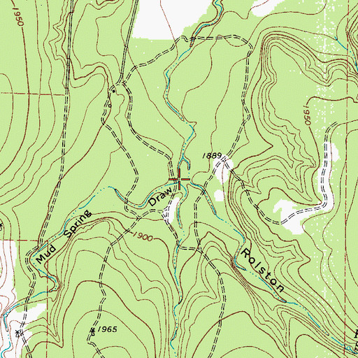 Topographic Map of Rolston Draw, TX