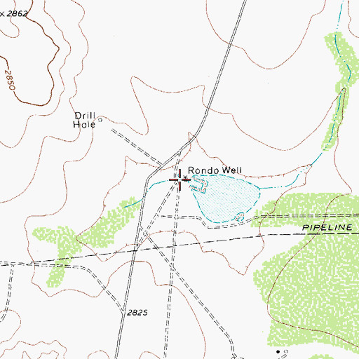 Topographic Map of Rondo Well, TX