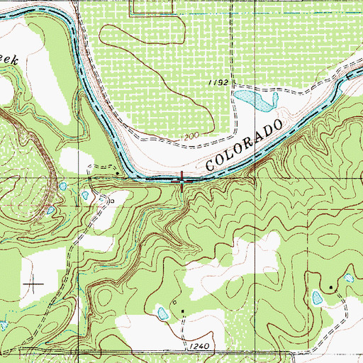 Topographic Map of Rook Creek, TX