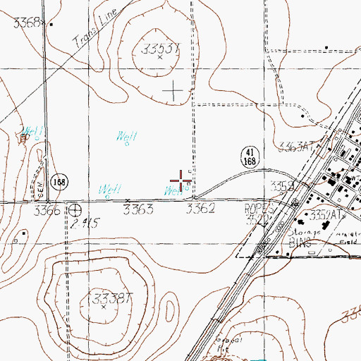 Topographic Map of Ropes Station, TX
