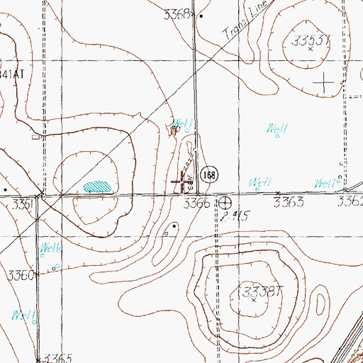 Topographic Map of Ropesville Cemetery, TX