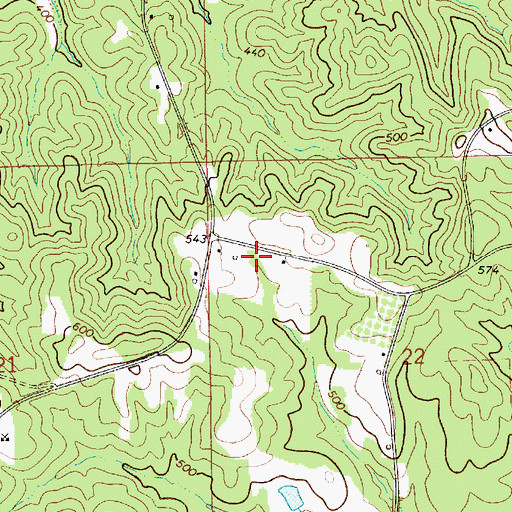 Topographic Map of Gulp School (historical), AL