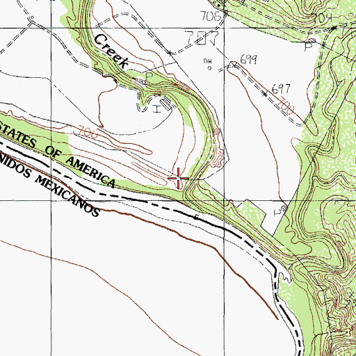 Topographic Map of Rosita Creek, TX