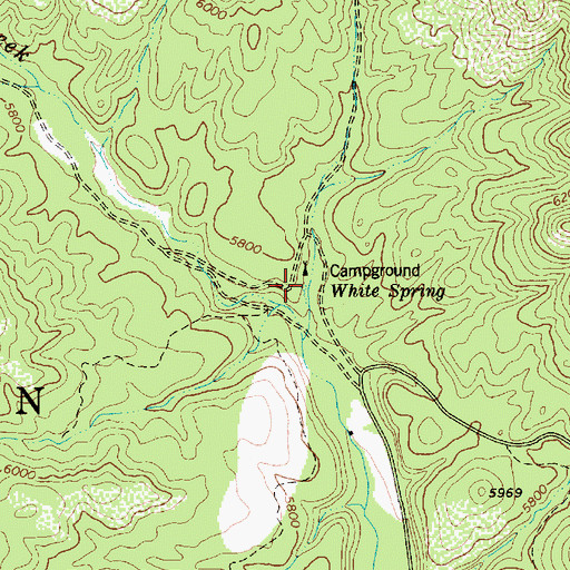 Topographic Map of White Spring, AZ