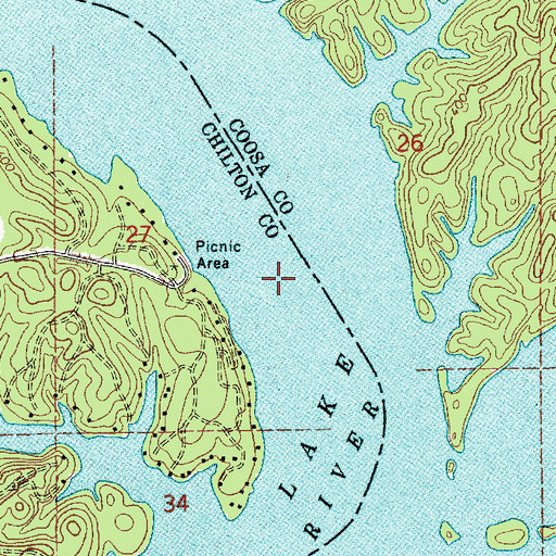 Topographic Map of Houses Ferry (historical), AL
