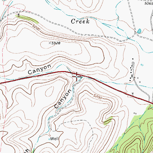 Topographic Map of Rough Canyon, TX