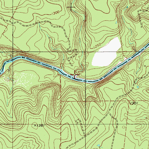 Topographic Map of Rough Creek, TX